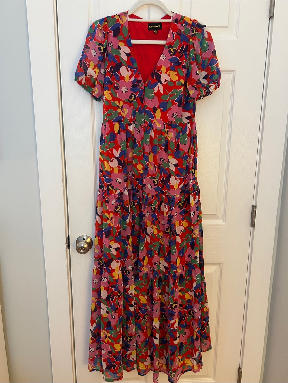 Sugarlips Pink Multicolor Floral Maxi Dress